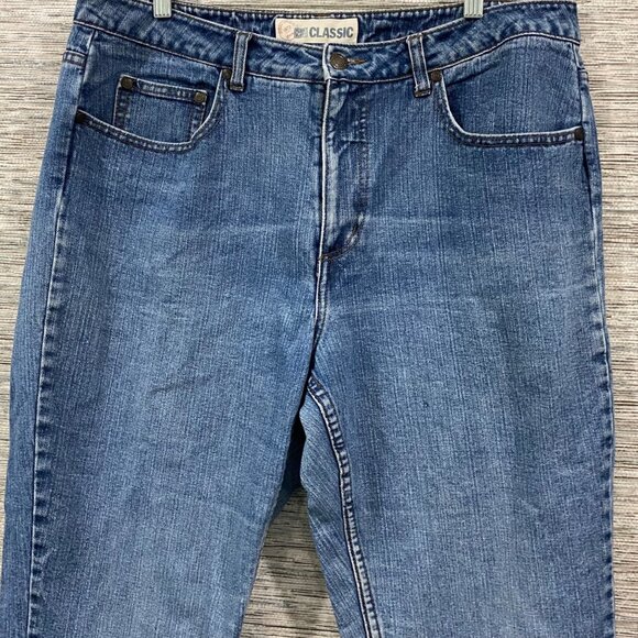 ☀️☀️ 16P Classic Fit Straight Leg Jeans – 100% Cotton Dark Stone Wash - Picture 4 of 7